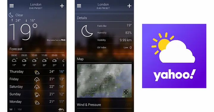 Yahoo weather