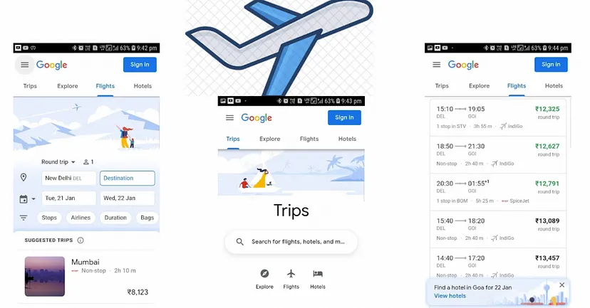 Google Flights App