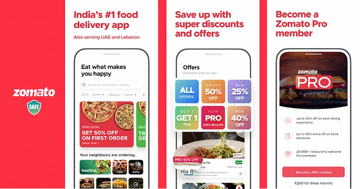 zomato Food Delivery Apps in UAE