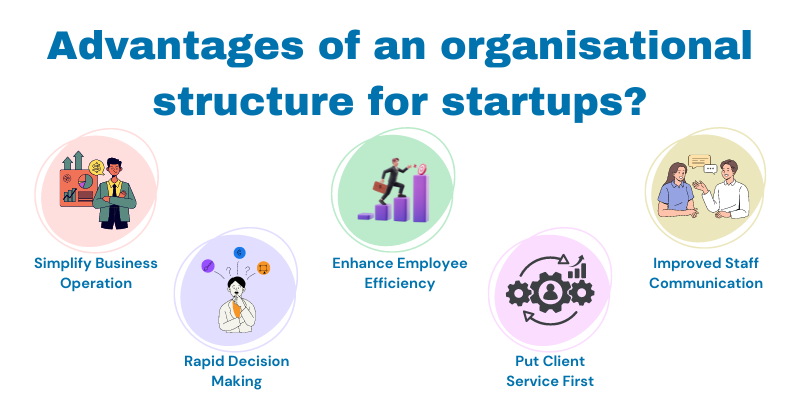Advantages of an organisational structure for stratups